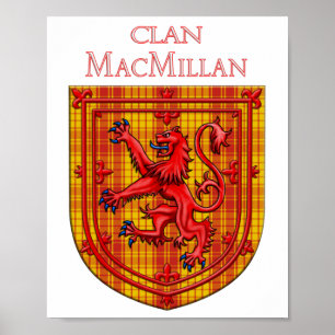 MacMillan Tartan Scottish Kariert Lion Rampant Poster