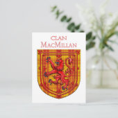 MacMillan Tartan Scottish Kariert Lion Rampant Postkarte (Stehend Vorderseite)