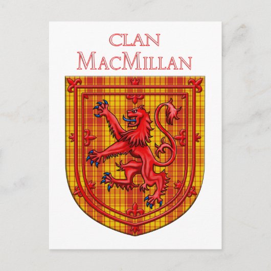 MacMillan Tartan Scottish Kariert Lion Rampant Postkarte (Vorderseite)