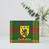 MacMillan Tartan-Wappen Postkarte (Stehend Vorderseite)