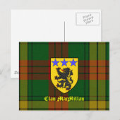 MacMillan Tartan-Wappen Postkarte (Vorne/Hinten)