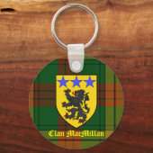 MacMillan Tartan-Wappen Schlüsselanhänger (Vorderseite)