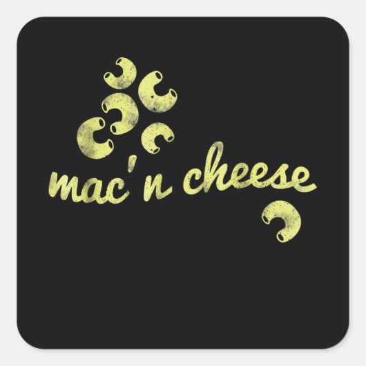 Macn Cheese - Fun Koch Spaß Quadratischer Aufkleber (Vorderseite)