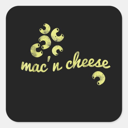 Macn Cheese - Fun Koch Spaß Quadratischer Aufkleber (Vorderseite)
