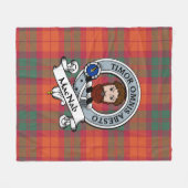 MacNab Ancient Clan Abzeichen Tartan Kariert Fleecedecke (Vorderseite (Horizontal))