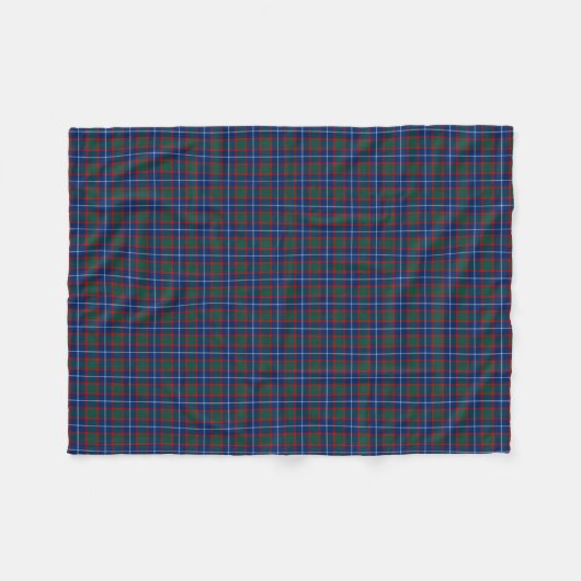 MacNab Clan Bright Blue, Green und Red Tartan Fleecedecke (Vorderseite (Horizontal))