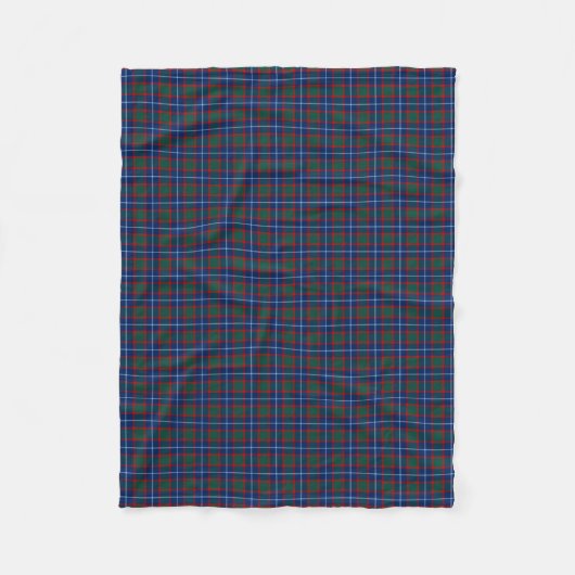 MacNab Clan Bright Blue, Green und Red Tartan Fleecedecke (Vorderseite)