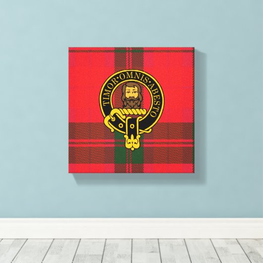 Macnab Scottish Wappen und Tartan Canvas print Leinwanddruck (Insitu (Holzboden))