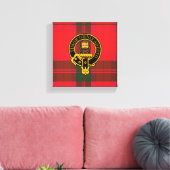 Macnab Scottish Wappen und Tartan Canvas print Leinwanddruck (Insitu (Wohnzimmer))