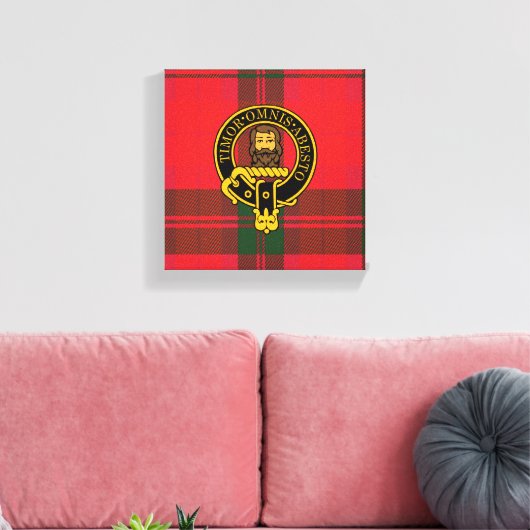 Macnab Scottish Wappen und Tartan Canvas print Leinwanddruck (Insitu (Wohnzimmer))