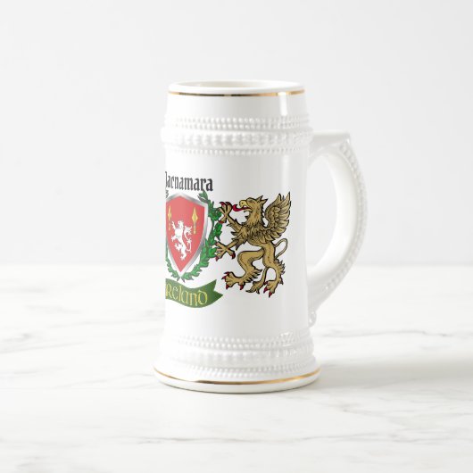 Macnamara Irish Shield Bierglas (VorderseiteRechts)