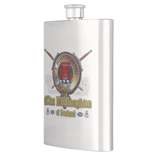 MacNaughton Clan Abzeichen Flachmann (Links)