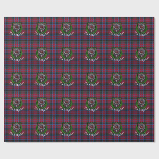 MacNaughton Scottish Clan Tartan & Crest Geschenkpapier (Flach)