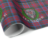MacNaughton Scottish Clan Tartan & Crest Geschenkpapier (Rolleneckpunkt)