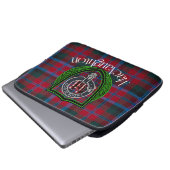 MacNaughton Scottish Clan Tartan & Crest Laptopschutzhülle (Vorne Knopf)