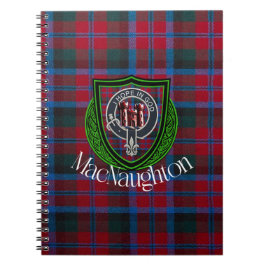 MacNaughton Scottish Clan Tartan & Crest Notizblock