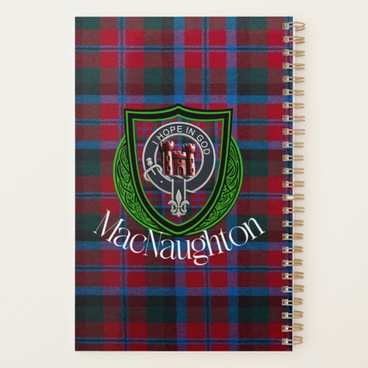 MacNaughton Scottish Clan Tartan & Crest Planer (Rückseite)