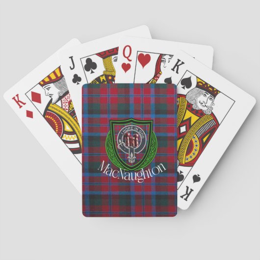 MacNaughton Scottish Clan Tartan & Crest Spielkarten (Rückseite)