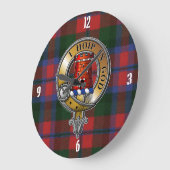 MacNaughton Tartan & Abzeichen Große Wanduhr (Winkel)