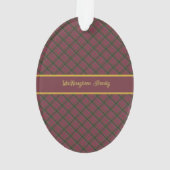 MacNaughton Weathered Original Scottish Tartan Ornament (Rückseite)