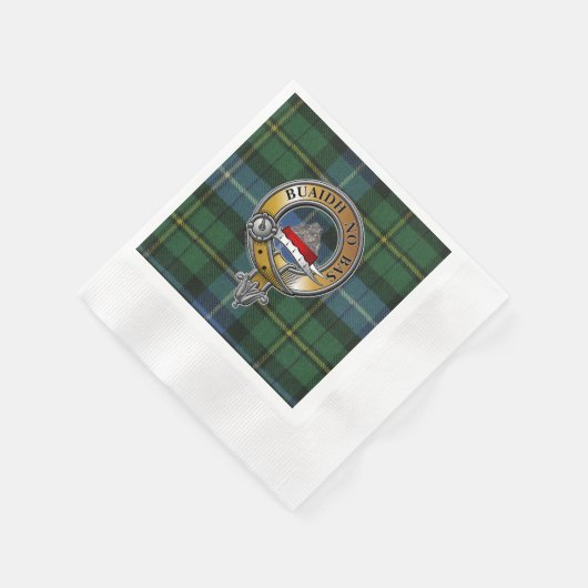 MacNeil-Barra Tartan & Abzeichen Serviette (Ecke)