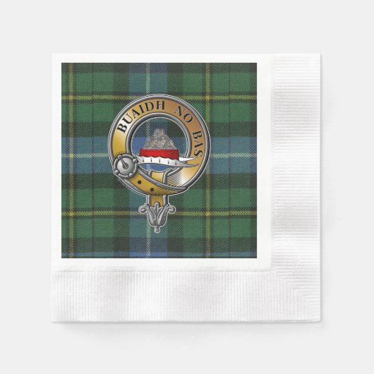 MacNeil-Barra Tartan & Abzeichen Serviette (Vorderseite)
