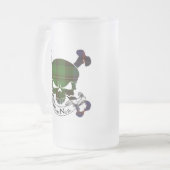 MacNeil Tartan-Schädel Mattglas Bierglas (Vorderseite Links)