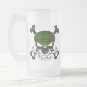 MacNeil Tartan-Schädel Mattglas Bierglas (Links)