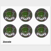 MacNeil Tartan Skull Runder Aufkleber (Blatt)
