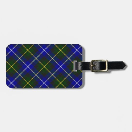 Macneil von Barra tartan blau kariert Gepäckanhänger (Vorderseite horizontal)