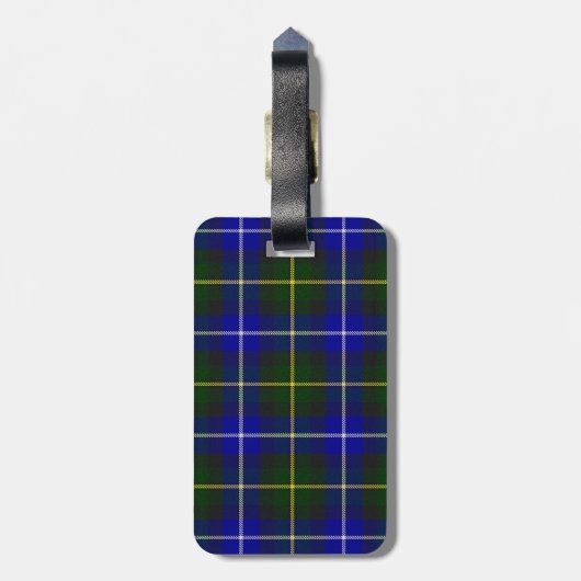 Macneil von Barra tartan blau kariert Gepäckanhänger (Rückseite vertikal)