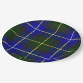 Macneil von Barra tartan blau kariert Pappteller (Schrägansicht)