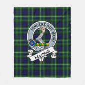 MacNeill of Colonsay Jagd Clan Abzeichen Tartan Pl Fleecedecke (Vorderseite)