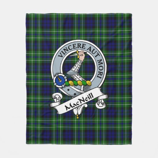 MacNeill of Colonsay Jagd Clan Abzeichen Tartan Pl Fleecedecke (Vorderseite)