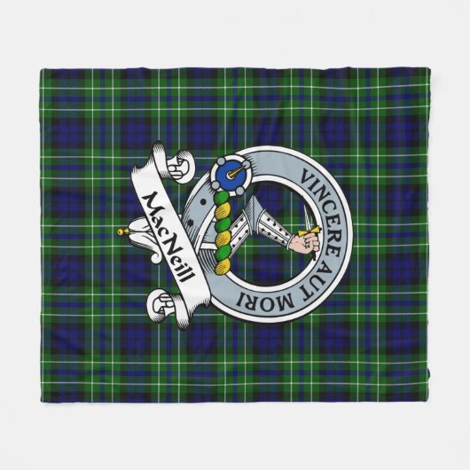 MacNeill of Colonsay Jagd Clan Abzeichen Tartan Pl Fleecedecke (Vorderseite (Horizontal))