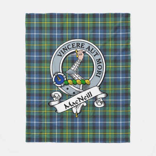 MacNeill von Barra Ancient Clan Abzeichen Tartan K Fleecedecke (Vorderseite)