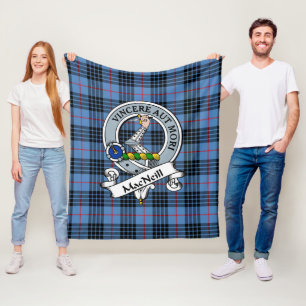 MacNeill von Barra Clan Abzeichen Tartan Kariert Fleecedecke