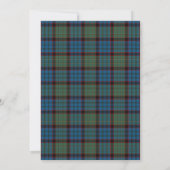 MacNichol Hunting Tartan Wedding Einladung (Rückseite)