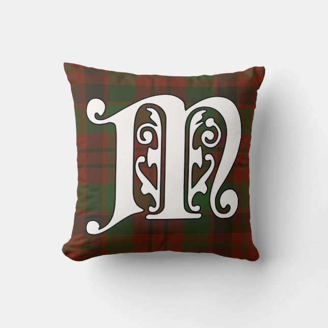 MacNicol Clan Tartan Monogram Kissen (Vorderseite)