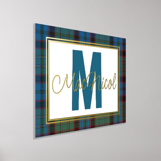 MacNicol Hunting Kariert Monogram Foliendrucke (Ablage )