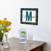 MacNicol Hunting Kariert Monogram Foliendrucke (Ablage(Küche))