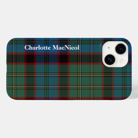 MacNicol Tartan Kariert Case-Mate iPhone Case (Rückseite (Horizontal))