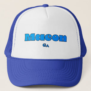 Macon GA blue Trucker Hat Truckerkappe