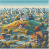 Macon Georgia 3 Inch Vinyl Sticker (Vorderseite)