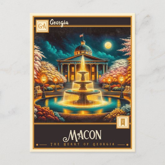 Macon, Georgia | Antik Postkarte (Vorderseite)