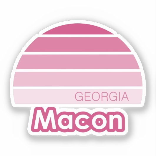 Macon Georgia Aufkleber (Vorderseite)