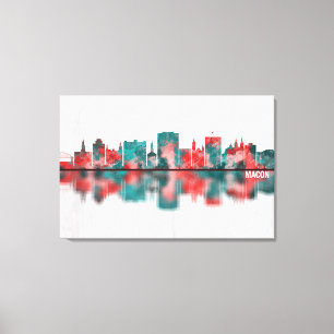 Macon Georgia Skyline Leinwanddruck