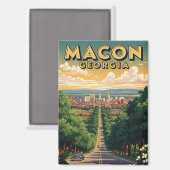 Macon Georgia Travel Magnet (Vorderseite/Rückseite)