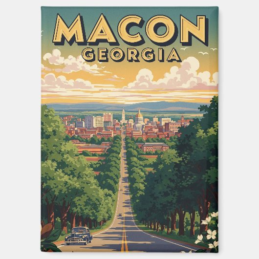 Macon Georgia Travel Magnet (Vorderseite)