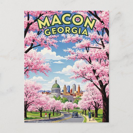 Macon Georgia Travel Postkarte (Vorderseite)